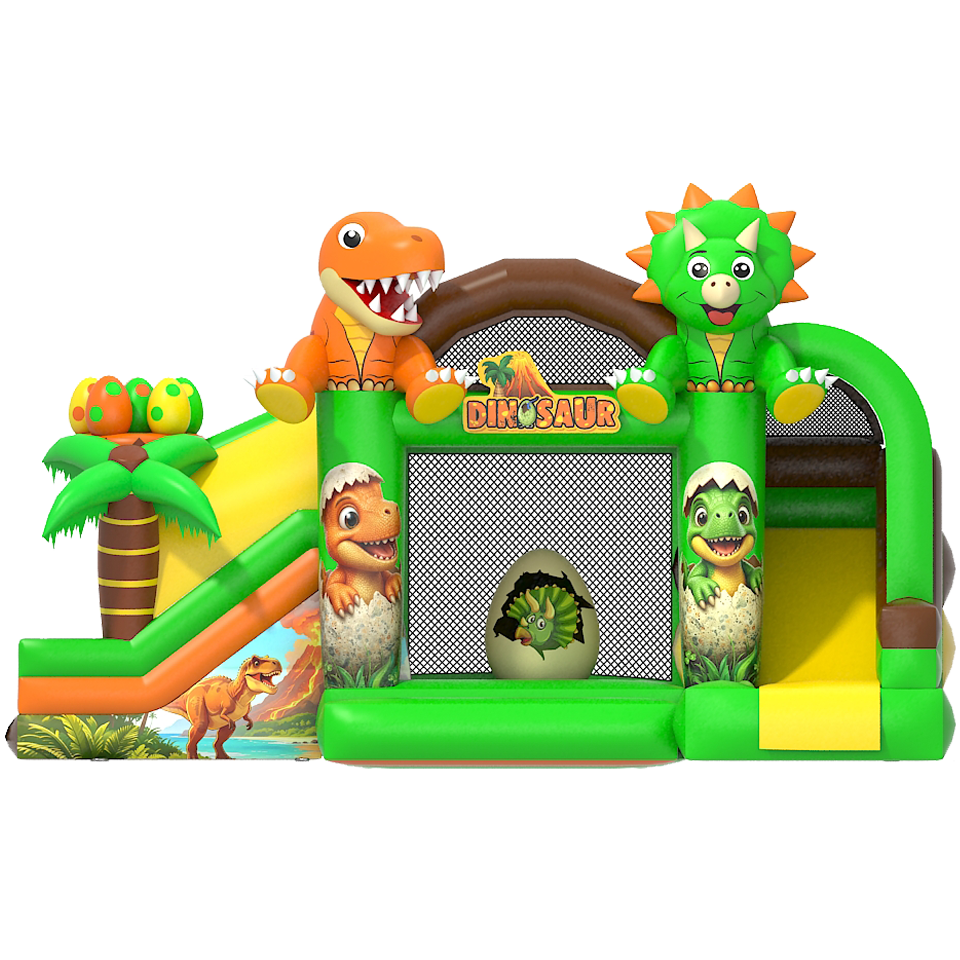 Bouncy Castle with 2 Slides 3D Dino