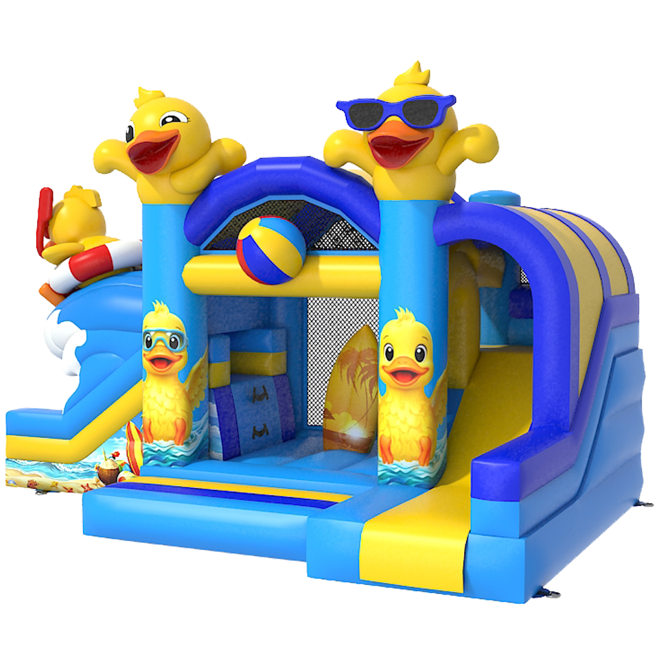 Bouncy Castle with 2 Slides 3D Duck