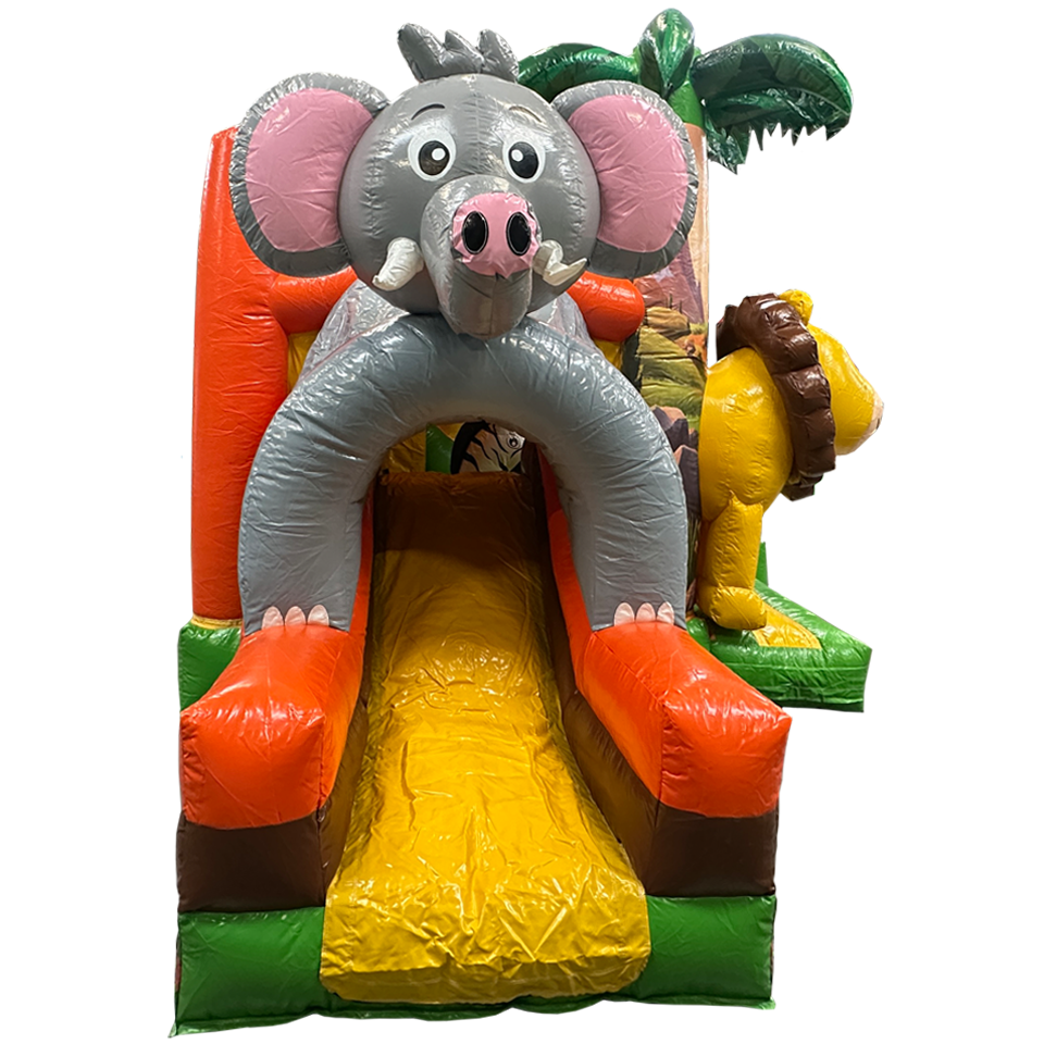 Bouncy Castle with 2 Slides 3D Safari