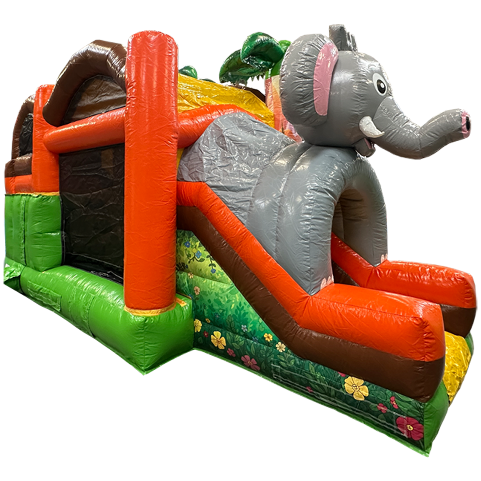 Bouncy Castle with 2 Slides 3D Safari