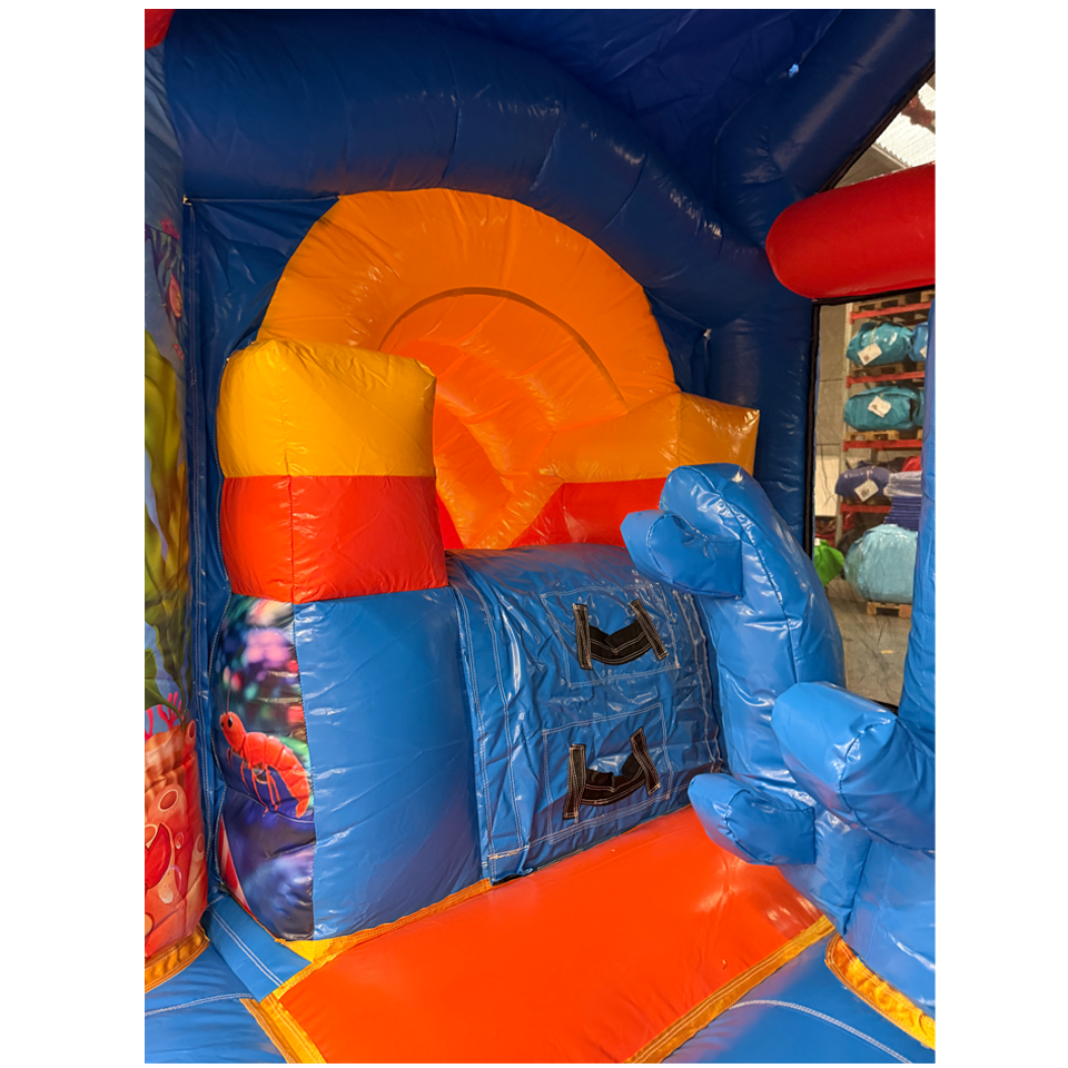 Bouncy Castle with 2 Slides 3D Sea
