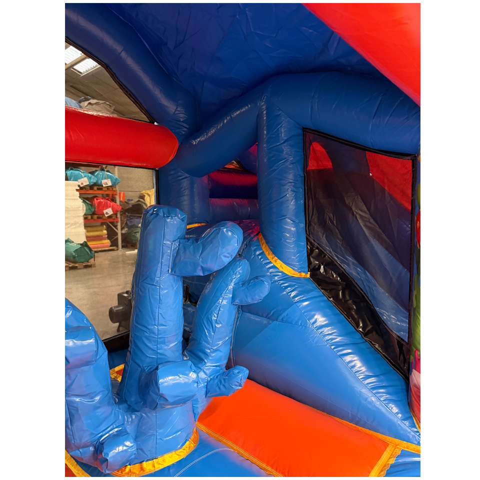 Bouncy Castle with 2 Slides 3D Sea