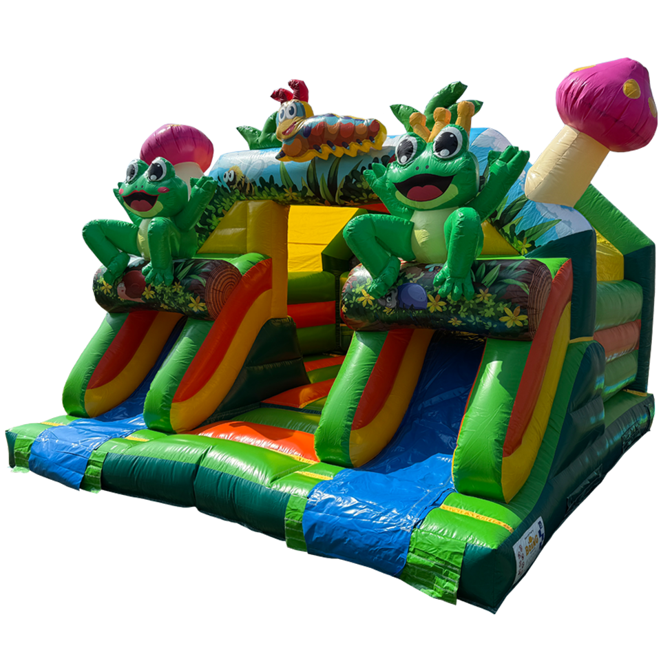 Combo Midi 2 Slides Frog Inflatable