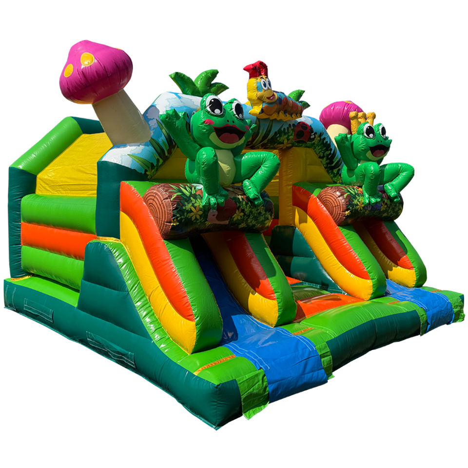 Combo Midi 2 Slides Frog Inflatable