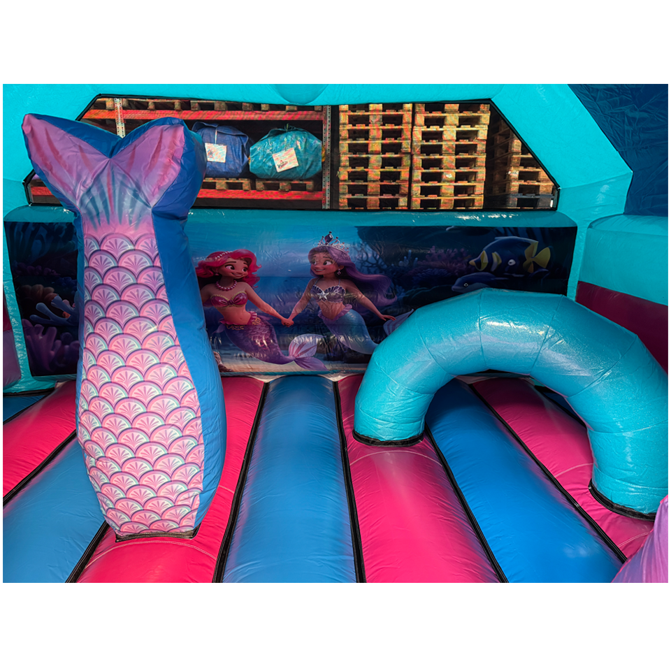 Combo Midi 2 Slides Glitter Mermaid Inflatable