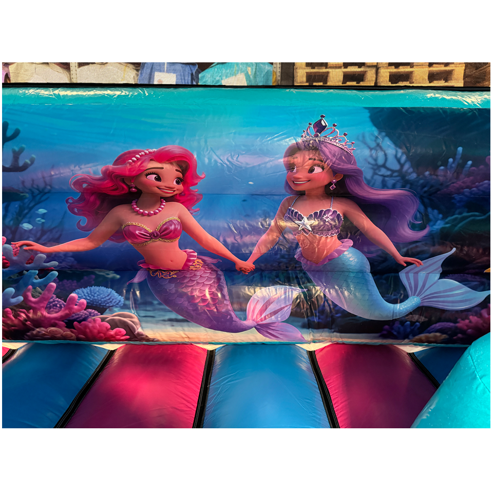 Combo Midi 2 Slides Glitter Mermaid Inflatable