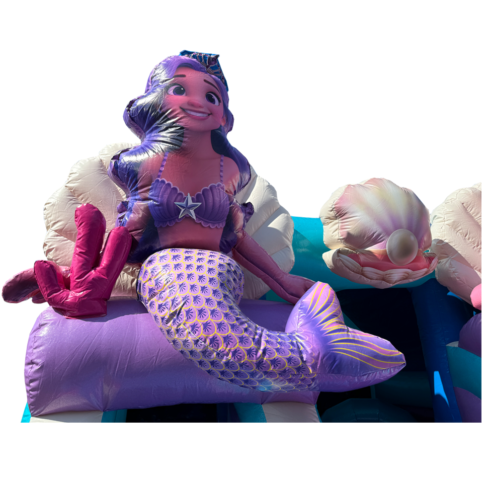 Combo Midi 2 Slides Glitter Mermaid Inflatable
