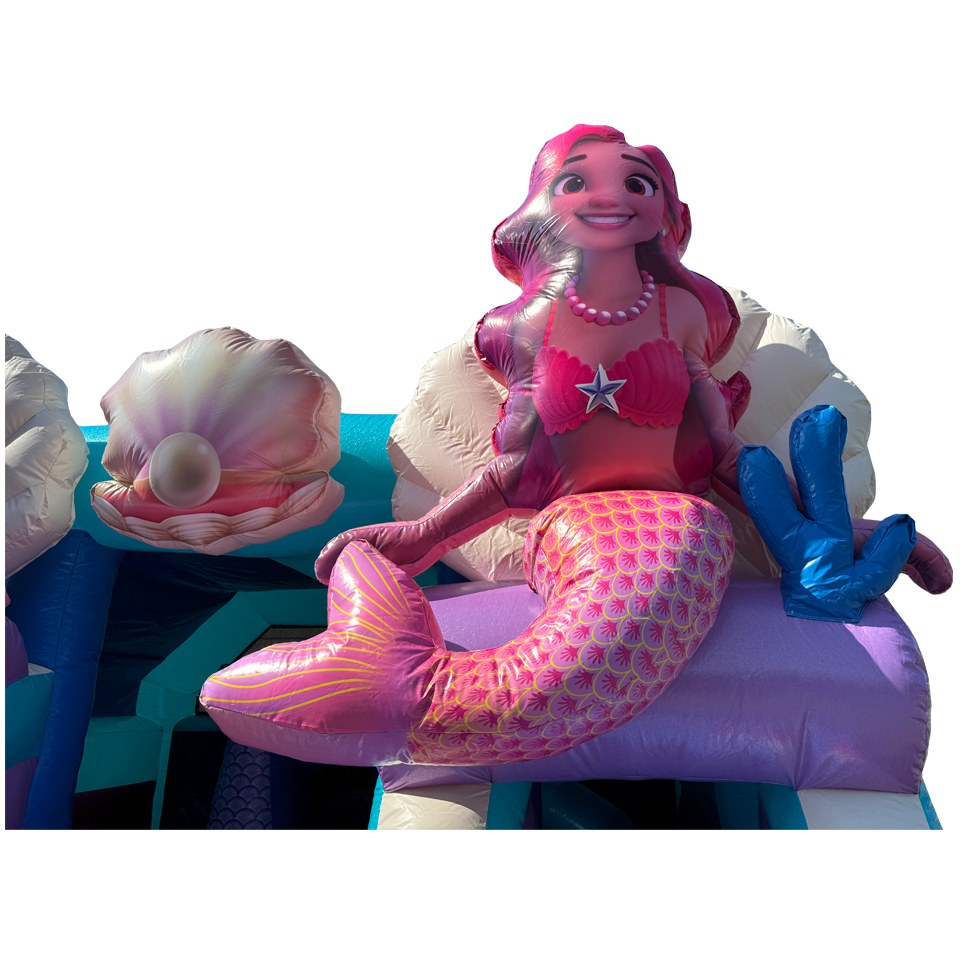 Combo Midi 2 Slides Glitter Mermaid Inflatable