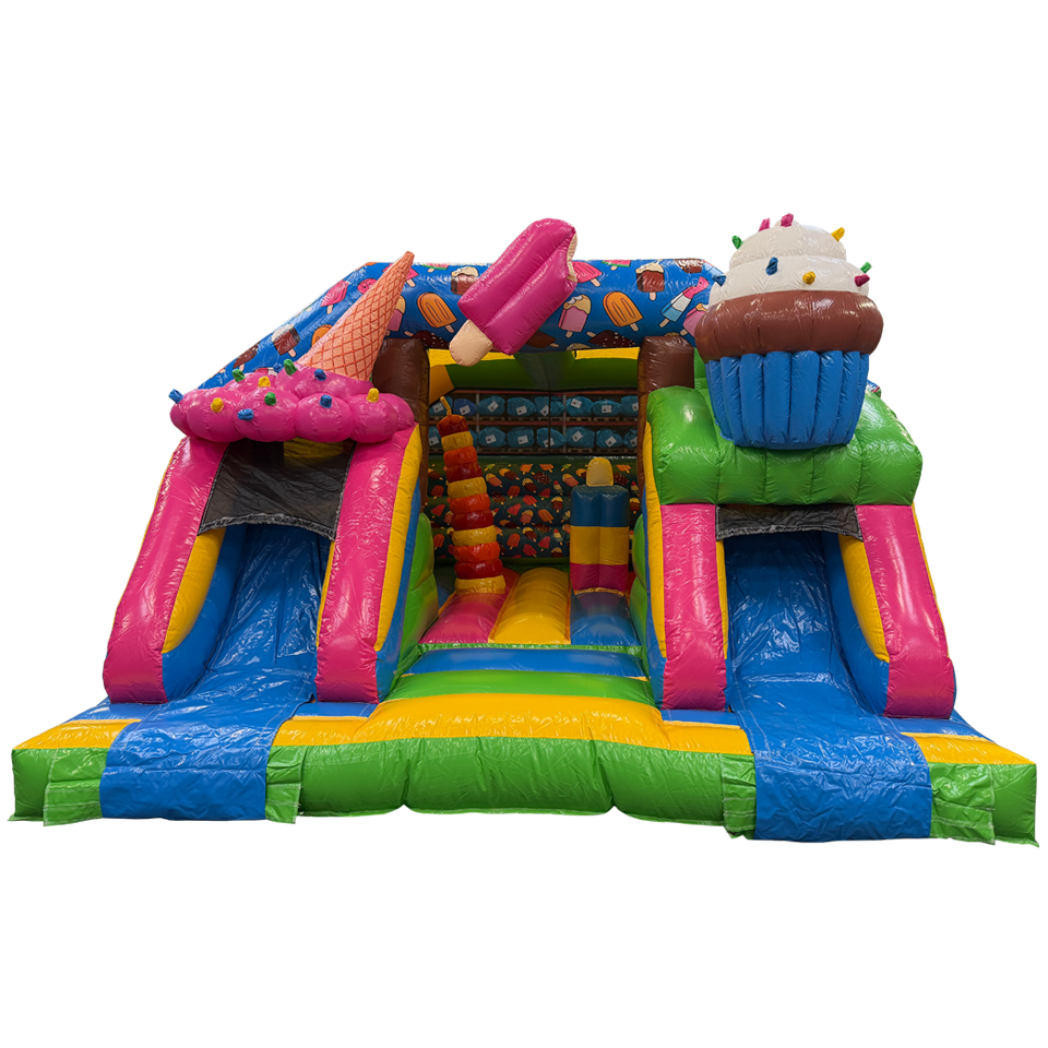 Combo Midi 2 Slides Ice Creams Inflatable