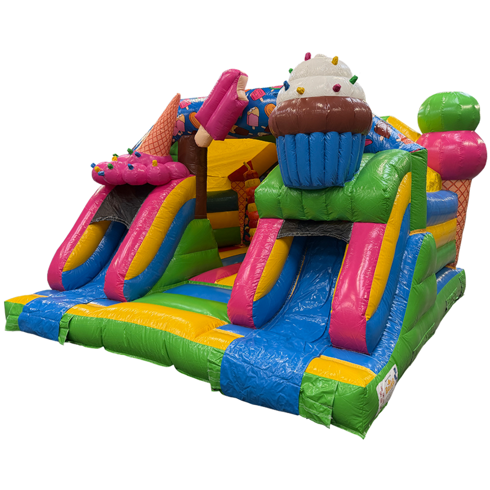 Combo Midi 2 Slides Ice Creams Inflatable