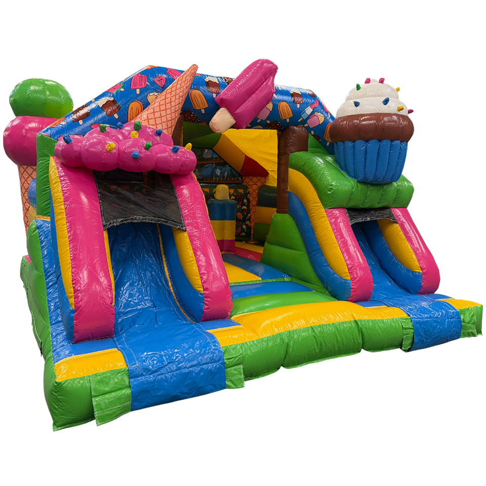 Combo Midi 2 Slides Ice Creams Inflatable