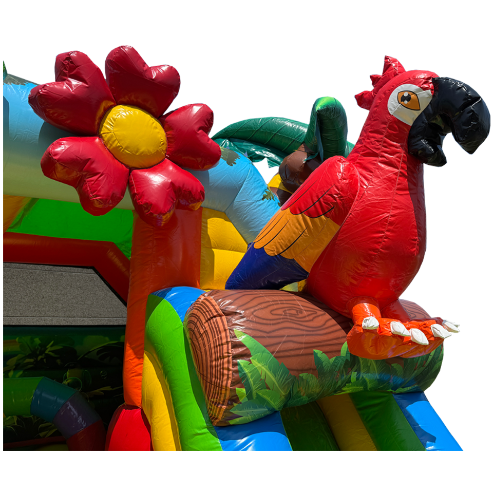Combo Midi 2 Slides Parrot Inflatable