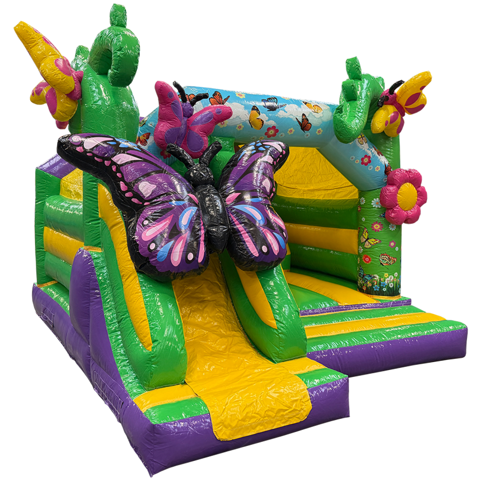 Combo Midi 3D Butterfly Inflatable With Obstacle