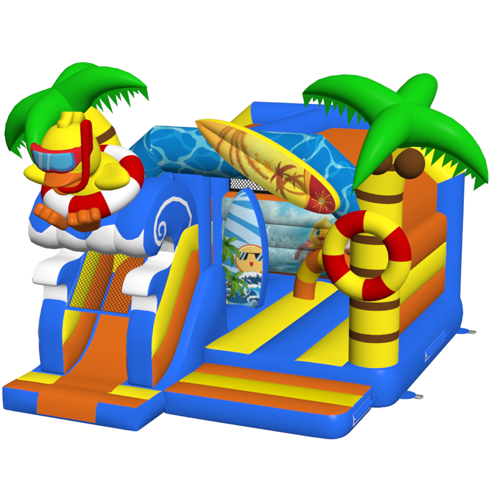 Combo Midi 3D Duck Inflatable With Obstacles