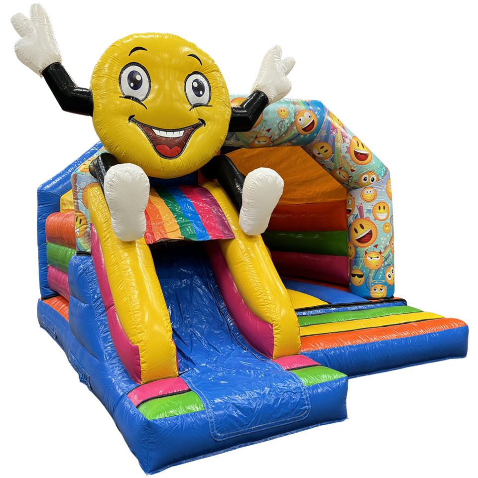 Midi 3D Emoji Met Obstakels Springkasteel