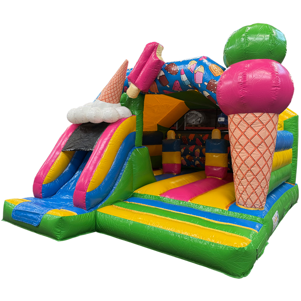 Combo Midi 3D Ice Creams Inflatable with Obstacles
