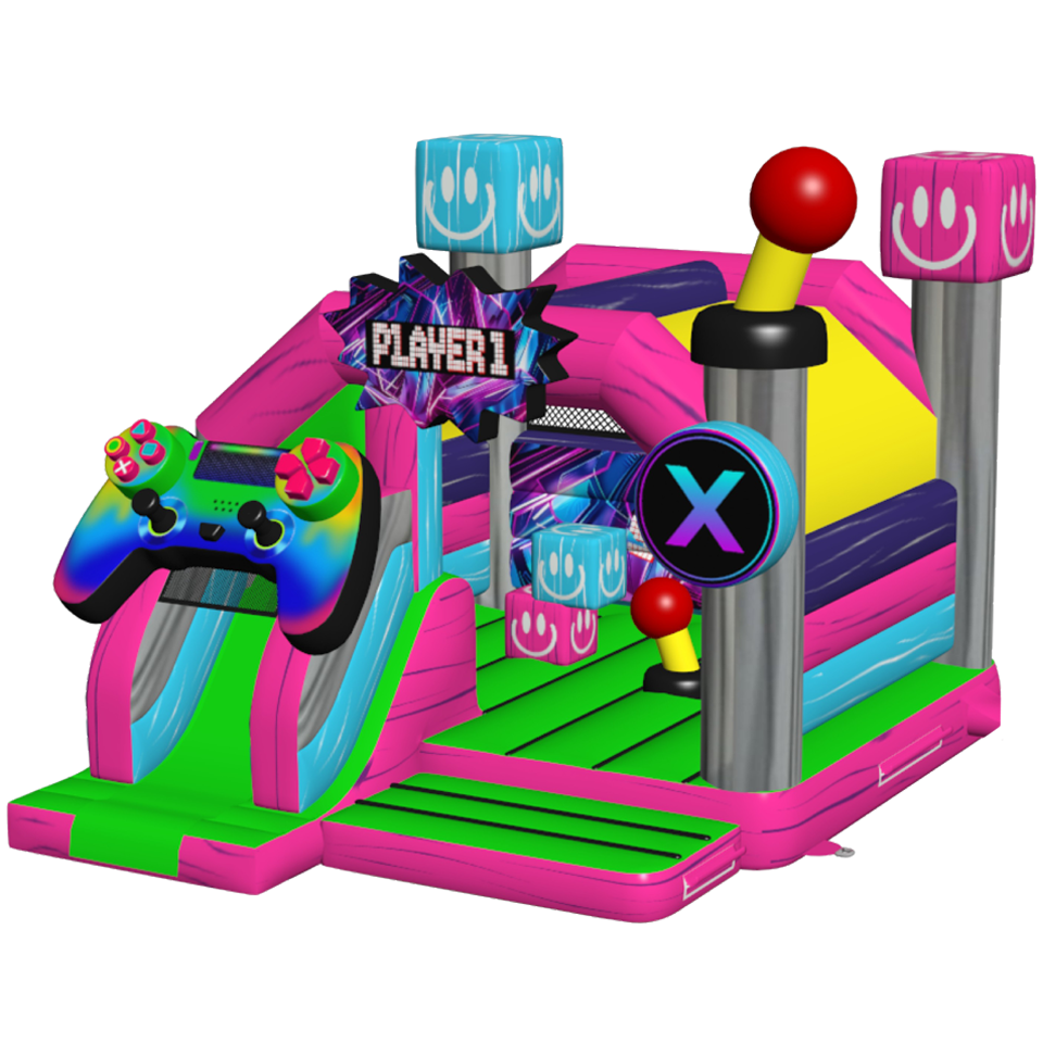 Combo Midi 3D Level Up Inflatable with Obstacle