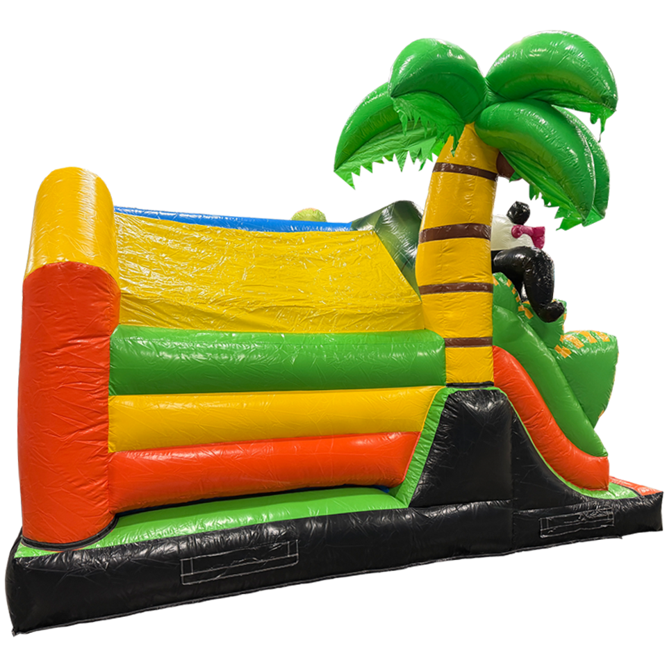 Combo Midi 3D Surfing Panda Inflatable With Obstacle