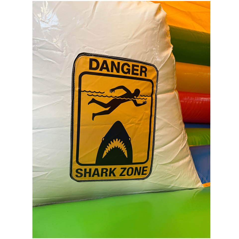 Combo Midi 3D Surfing Shark Inflatable with Obstacle