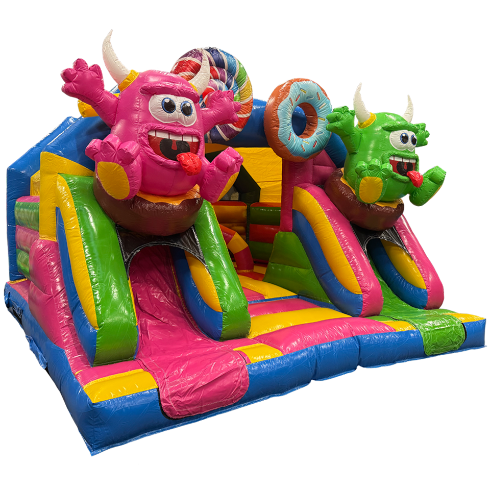 Combo Midi 2 Slides Cookie Monster Inflatable