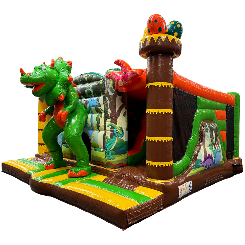 Multiplay Maxi 2 Slides Dinosaur Inflatable