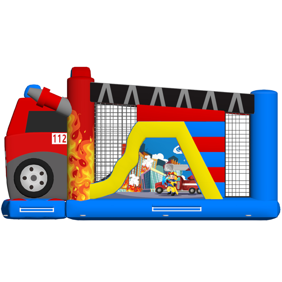 Multiplay Maxi z 2 zjeżdżalniami — wóz strażacki