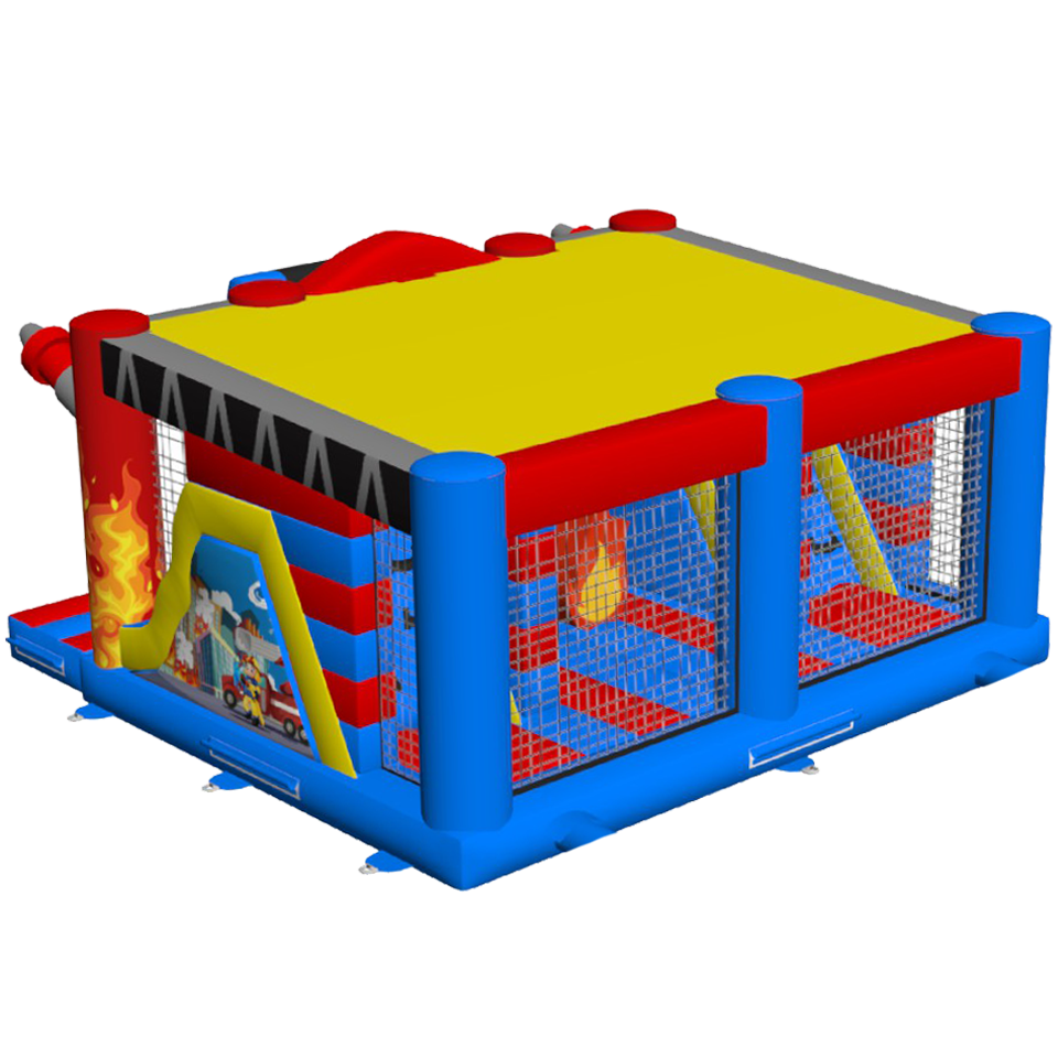 Multiplay Maxi z 2 zjeżdżalniami — wóz strażacki