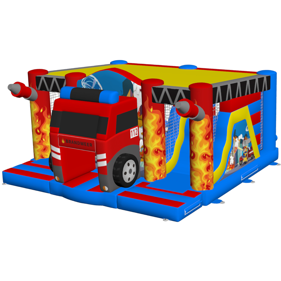 Multiplay Maxi z 2 zjeżdżalniami — wóz strażacki