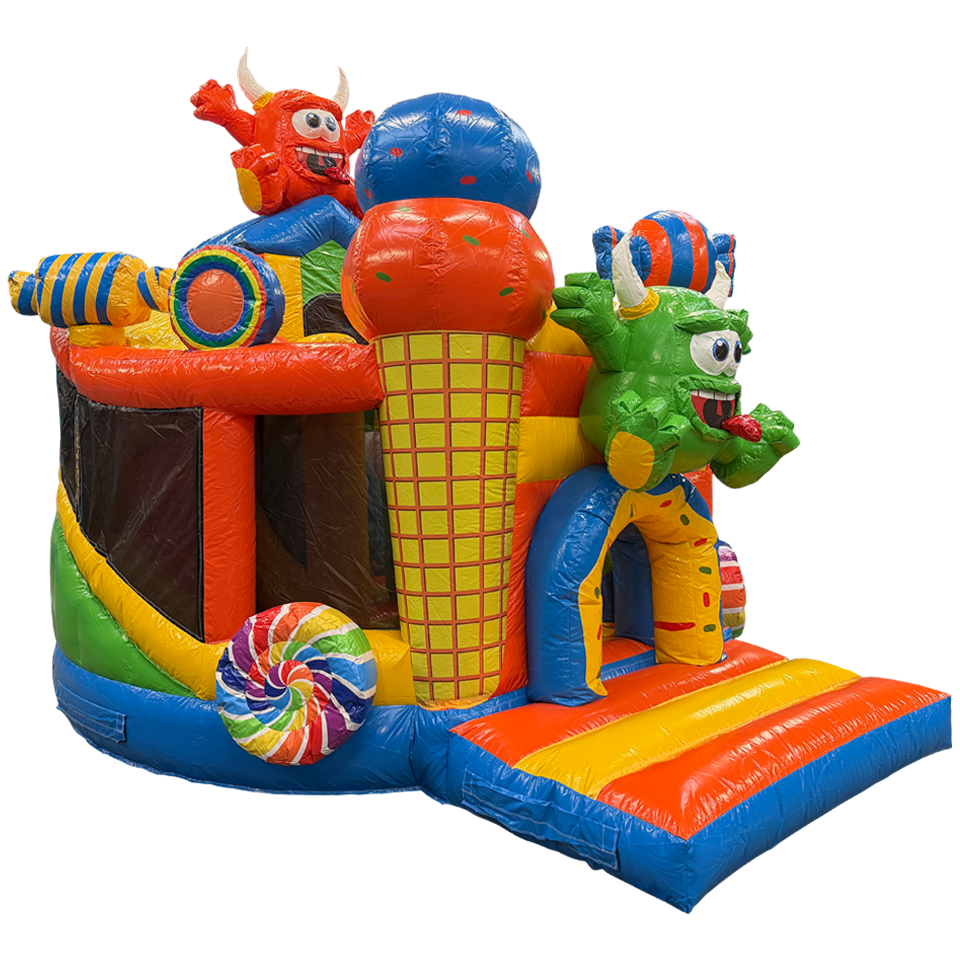 Twist N Slide Cookie Monster Orange Inflatable