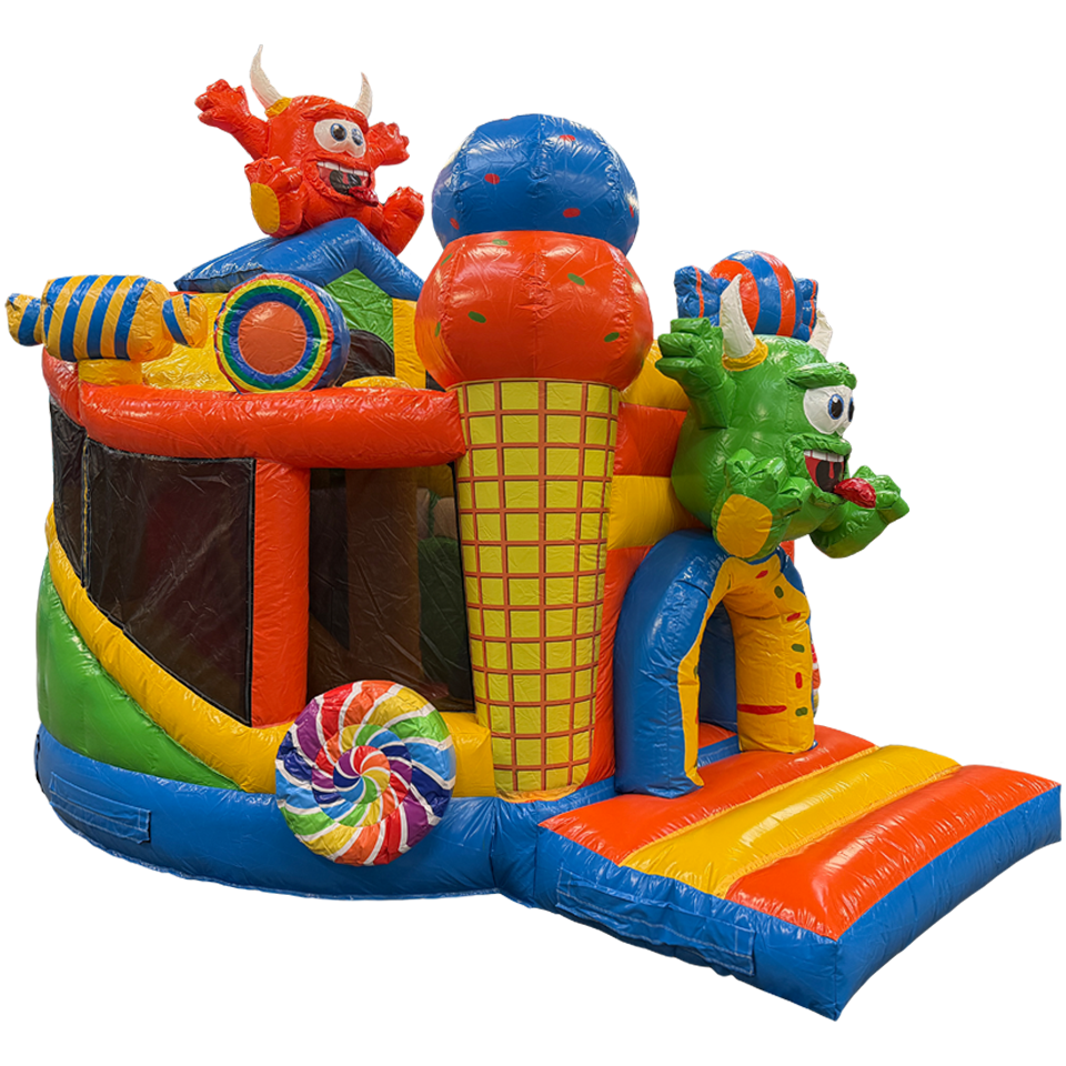 Twist N Slide Cookie Monster Orange Inflatable