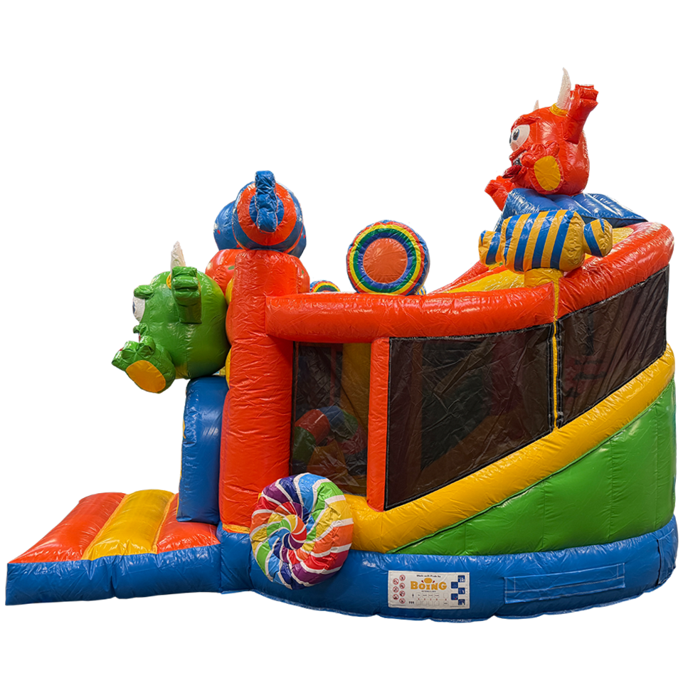 Twist N Slide Cookie Monster Orange Inflatable