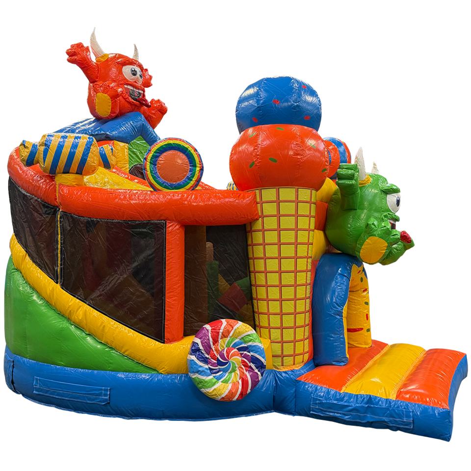 Twist N Slide Cookie Monster Orange Inflatable