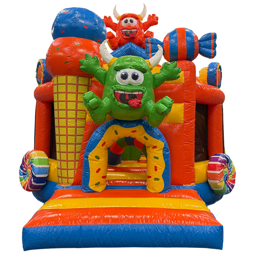 Twist N Slide Cookie Monster Orange Inflatable