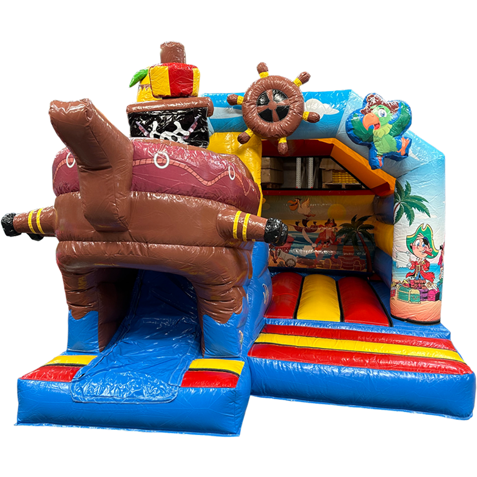 Combo Mini 3D Piratenboot Springkasteel